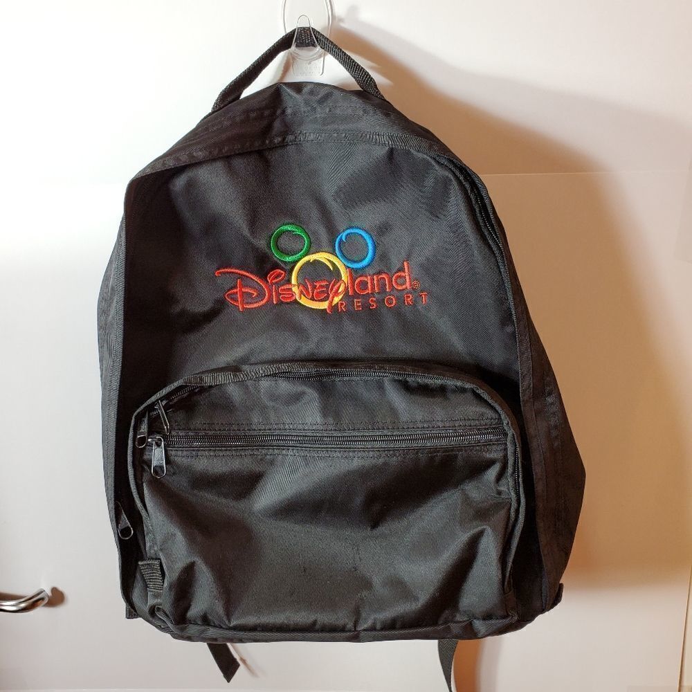 Disney Resort Black Backpack With Inner Pockets‎ And Zippers Embroidered logo